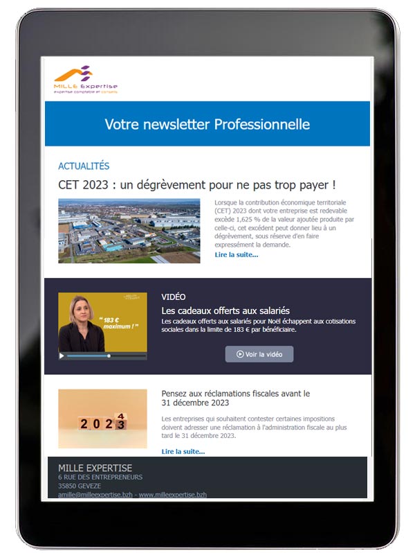 Votre newsletter